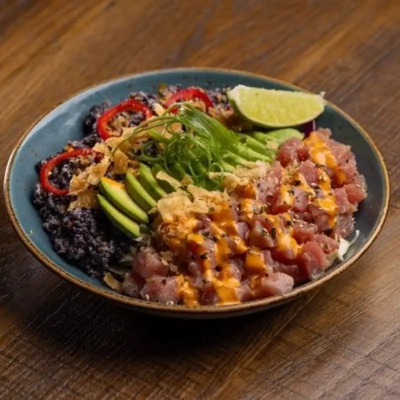 Poke Bowl (LF) at Eureka! Austin