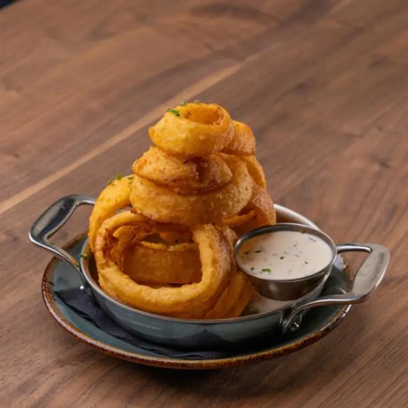Side Beer-Battered Onion Rings at Eureka! Austin