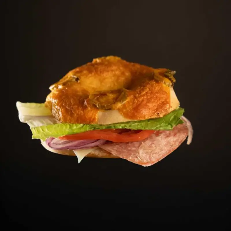 Hot Salami and Provolone Sandwich at Bagels R Us - 3rd Street