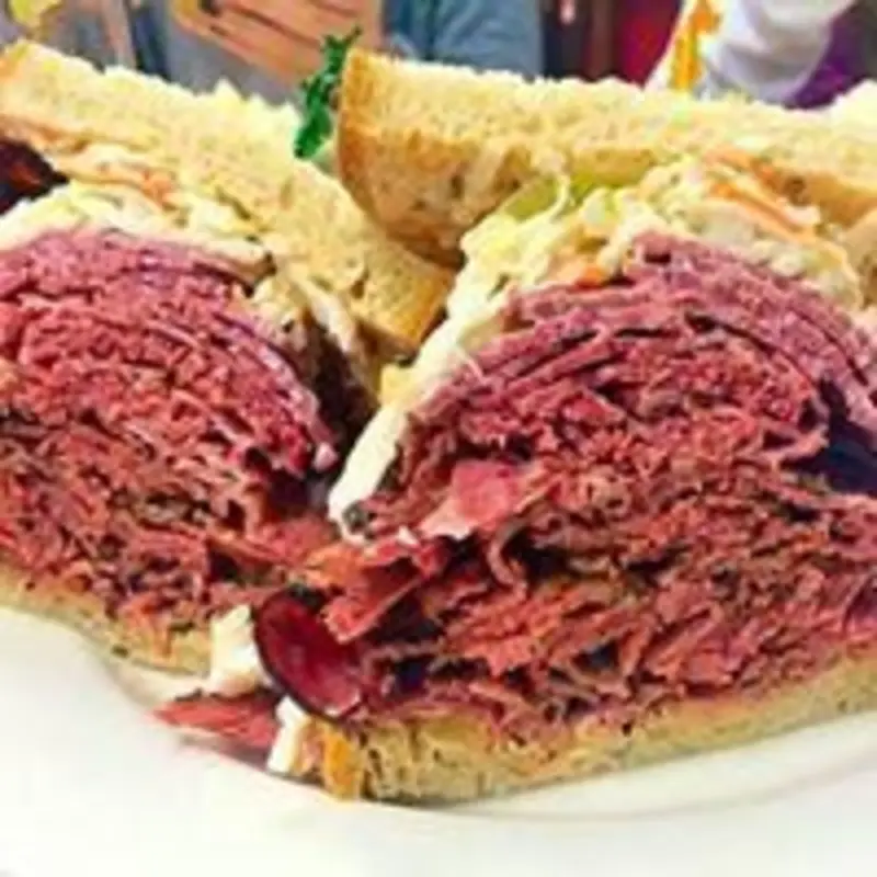 #5 Pastrami and corned beef with Cole Slaw and Russian Dressing at Hobby's Delicatessen & Restaurant