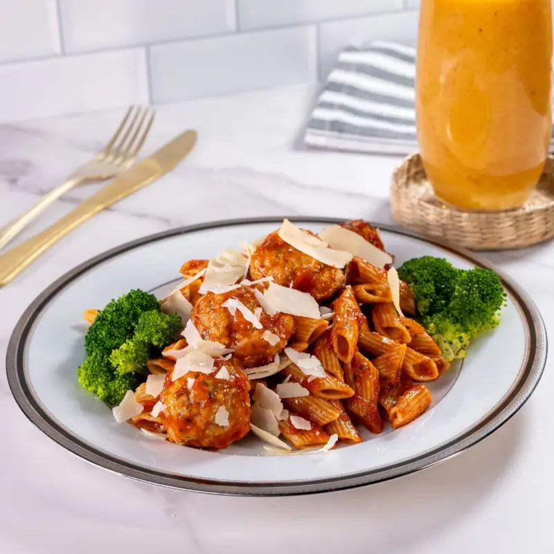 Turkey Meatballs Pasta at SouzaFit Newark 70 Adams Street