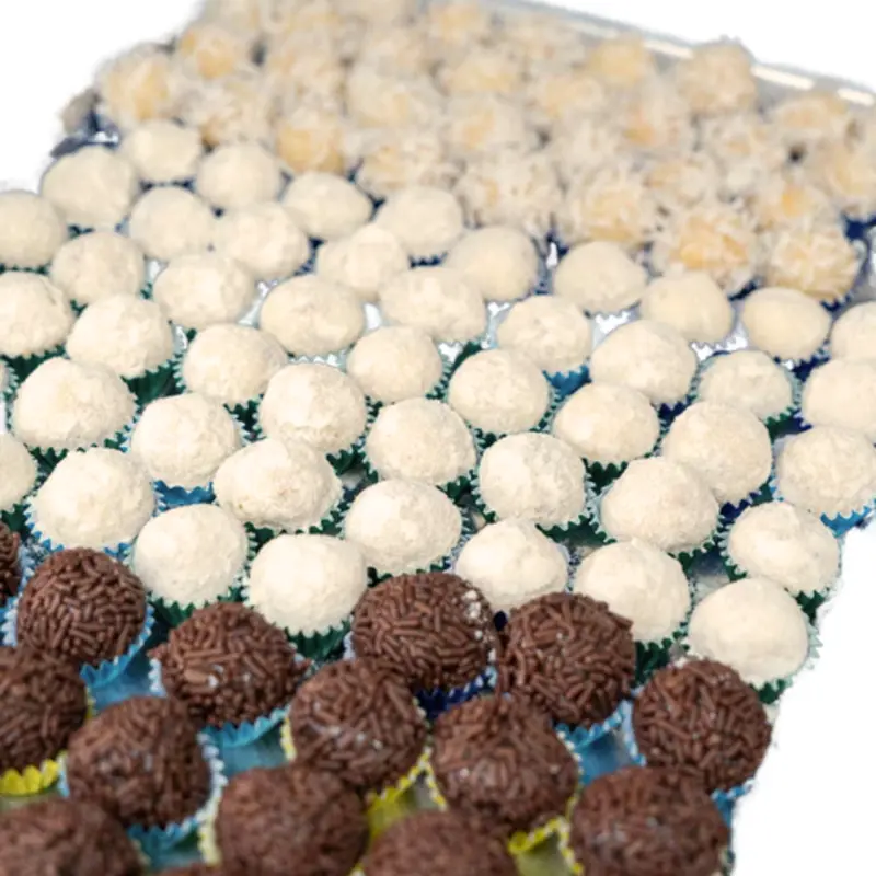 100 MINI BRIGADEIRO MIXED at Doce De Leite Cafe