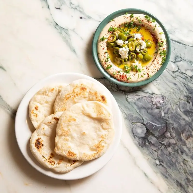 Spiced Olive and Feta Hummus at Pinyon Coastal Scottsdale