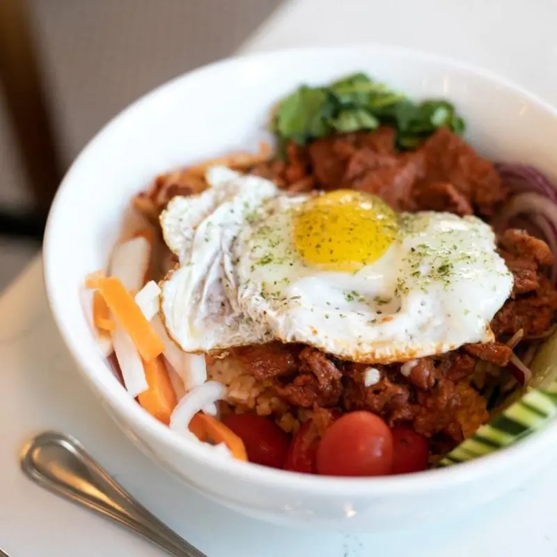 ASIAN PORK BOWL at Little Duck Diner 150 West Saint Julian Street