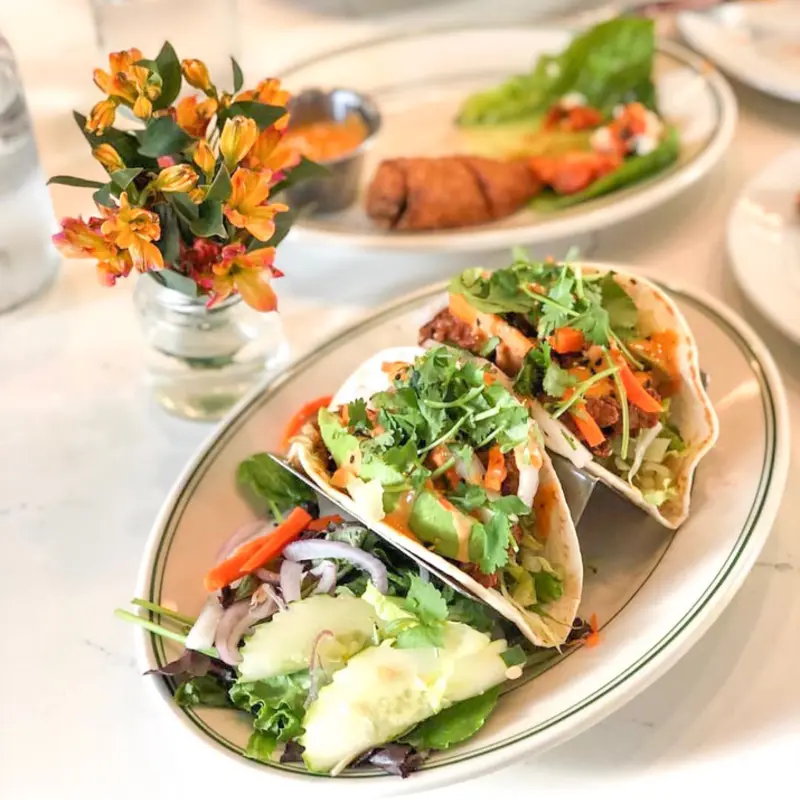 THE FLAPPER TACOS at Little Duck Diner 150 West Saint Julian Street