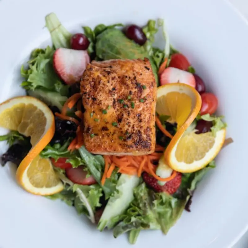 SALMON SALAD at Chive Sea Bar & Lounge 4 W Broughton St