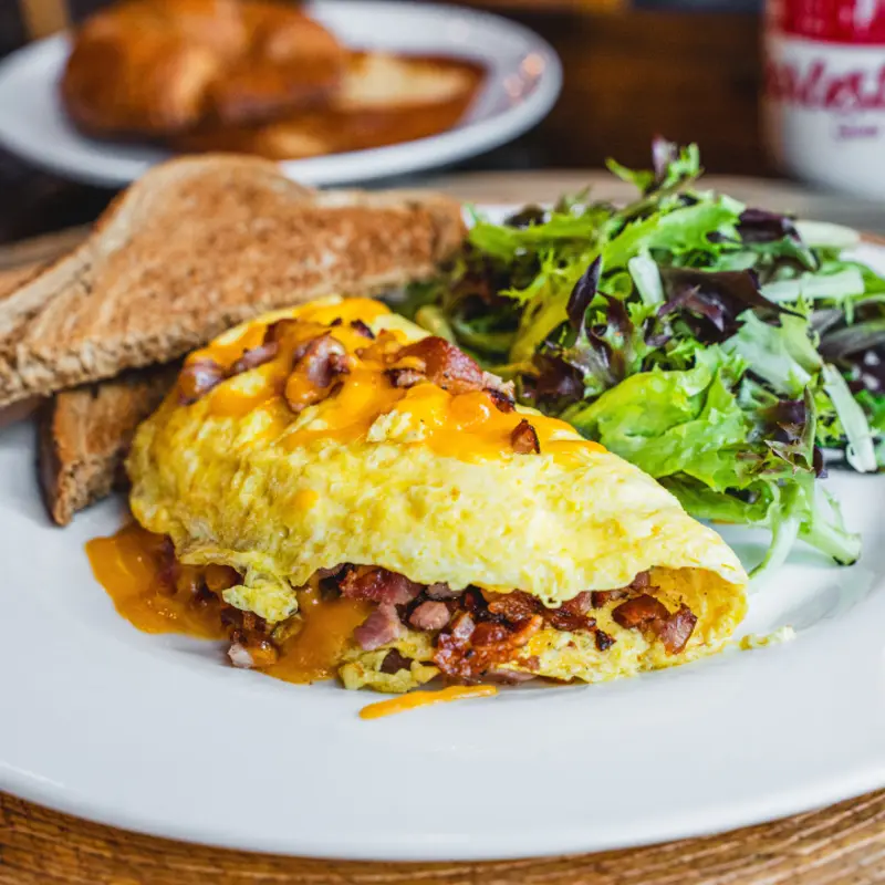 Carolina Ham, Bacon & Cheese Omelet
