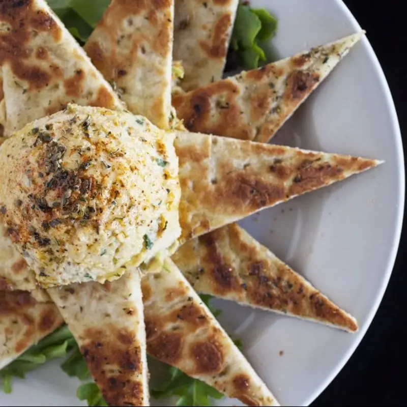 Fresh Hummus & Toasted Pita (V+, V) at Kayak Kafé - Broughton 1 East Broughton Street