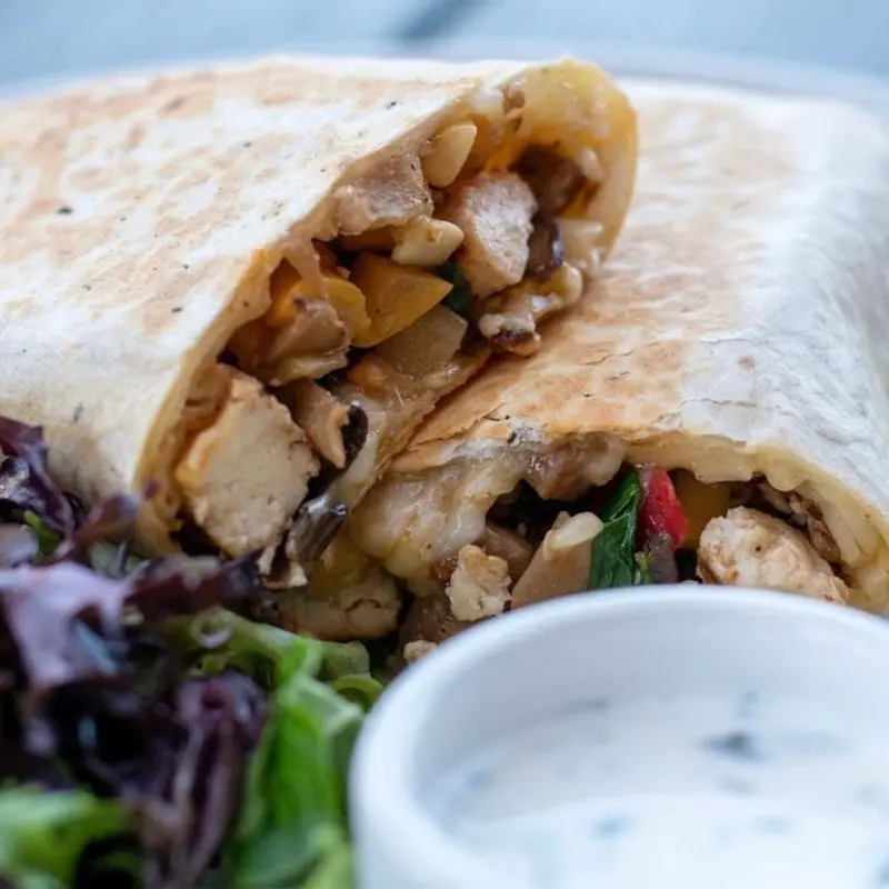 Tofu & Vegetable Burrito (V+, V) at Kayak Kafé - Broughton 1 East Broughton Street