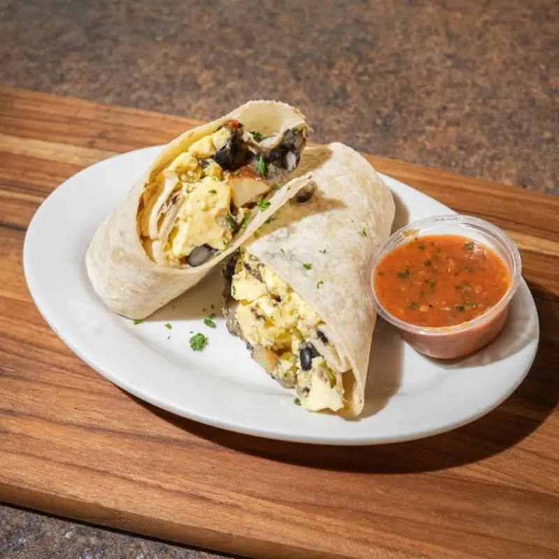Breakfast Burrito at Goose Feathers Cafe & Bakery