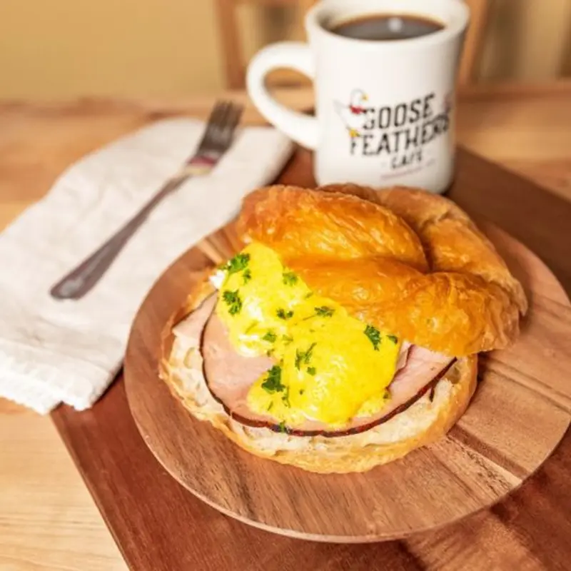Eggs Benedict Savannah Style at Goose Feathers Cafe & Bakery