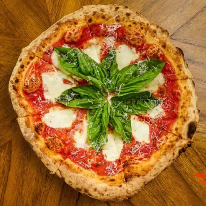 Large Margherita Pizza at Amore Mio Trattoria 101 East Abram Street