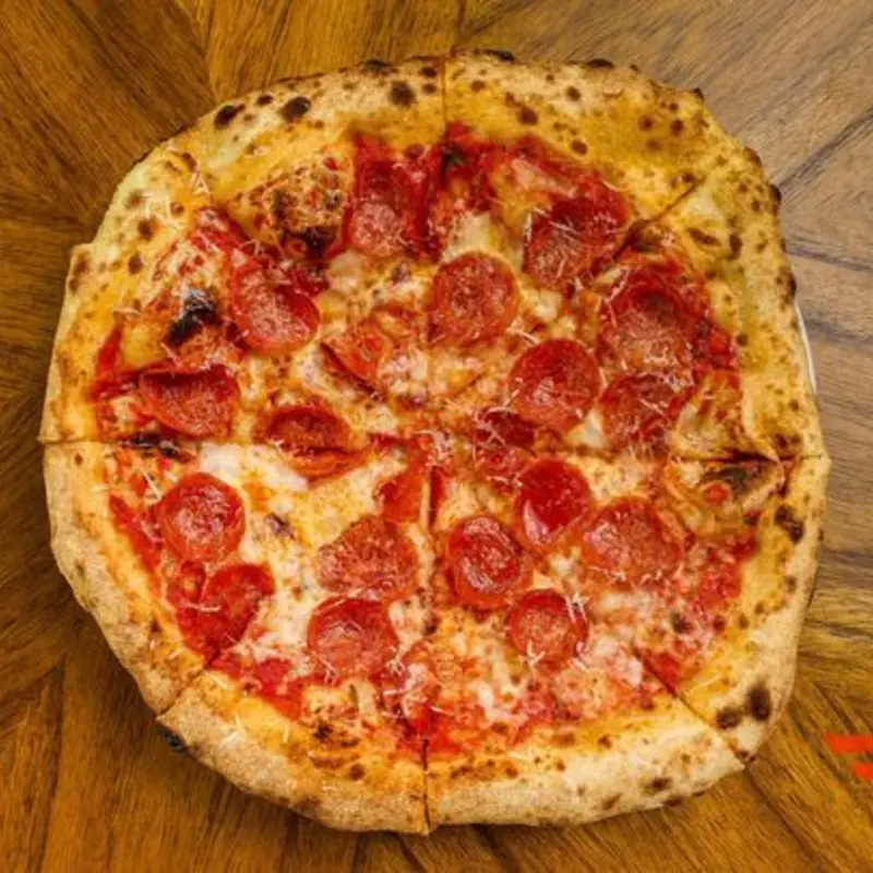 Large Pepperoni Pizza at Amore Mio Trattoria 101 East Abram Street