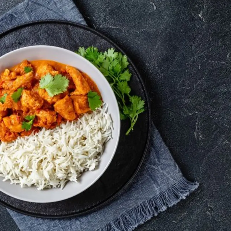 Chicken Curry at Curry & Crust 555 N Scottsdale Rd