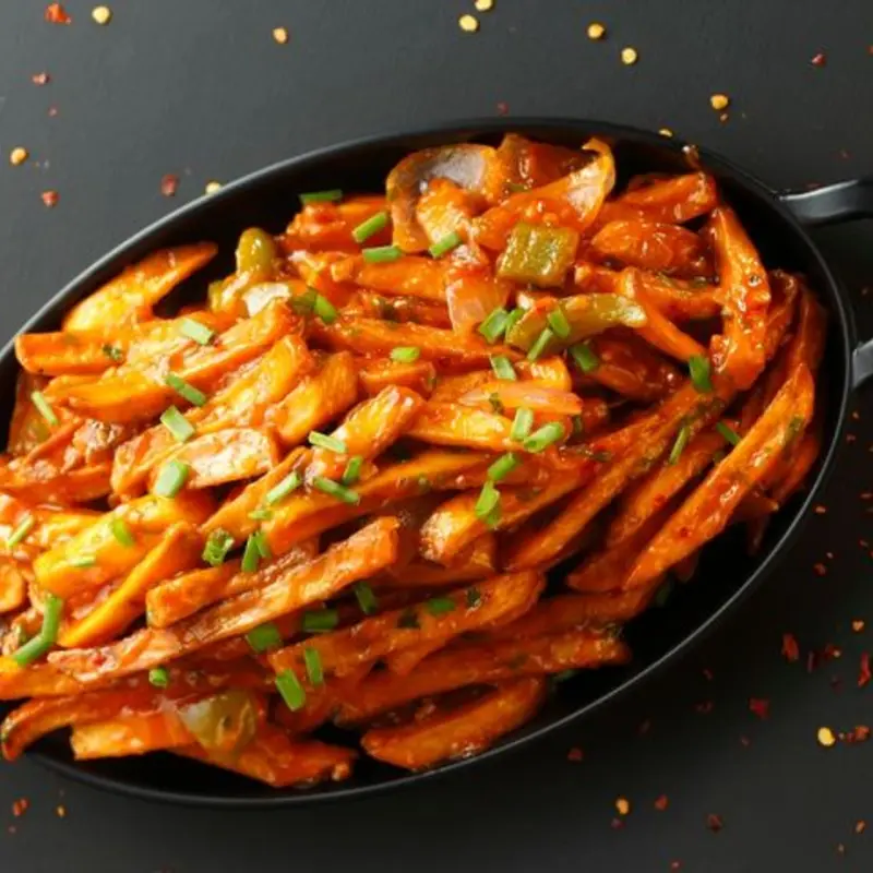 Masala Fries at Curry & Crust 555 N Scottsdale Rd