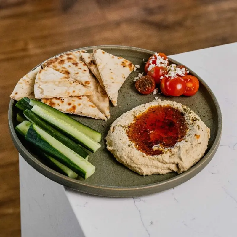 Hummus Plate at Pax & Beneficia 01 - Las Colinas