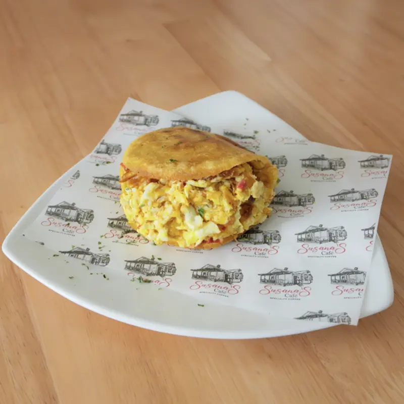 Breakfast Arepa at Susana's Cafe