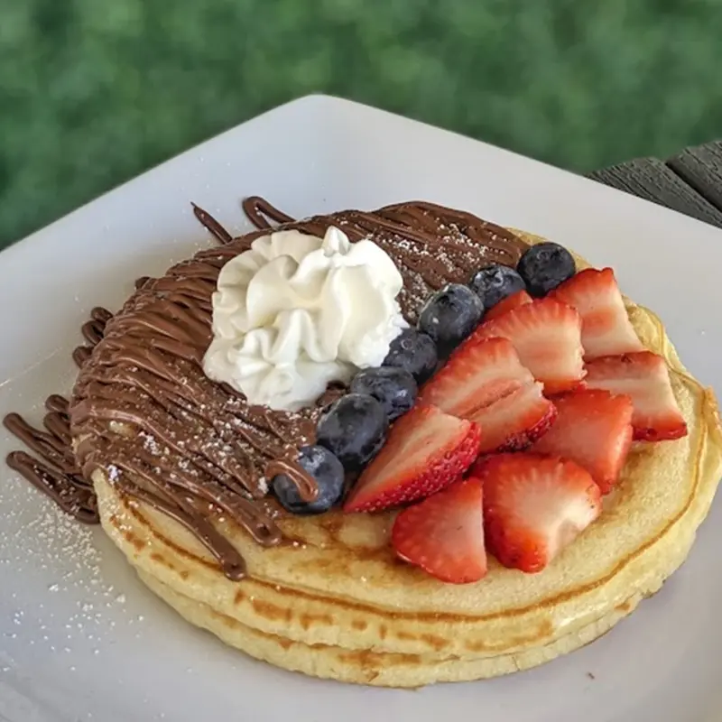 Nutella Pancakes or waffles at Susana's Cafe