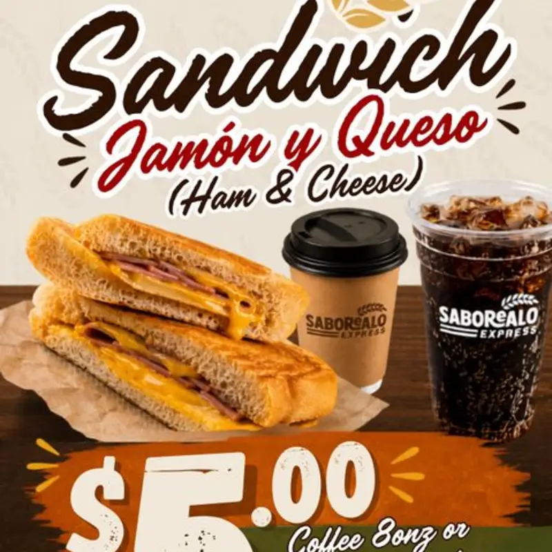 SANDWICH Jamon y Queso ESPECIAL