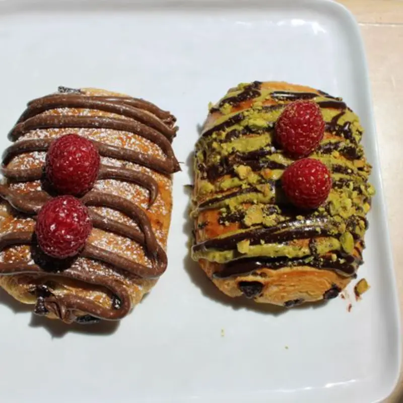 Chocolate Croissants at HeeMee Coffee + Bakery 20 E Congress St