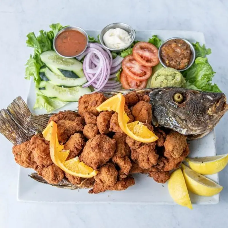 Chicharron de Pargo at CRUDA Mariscos & Oyster Bar