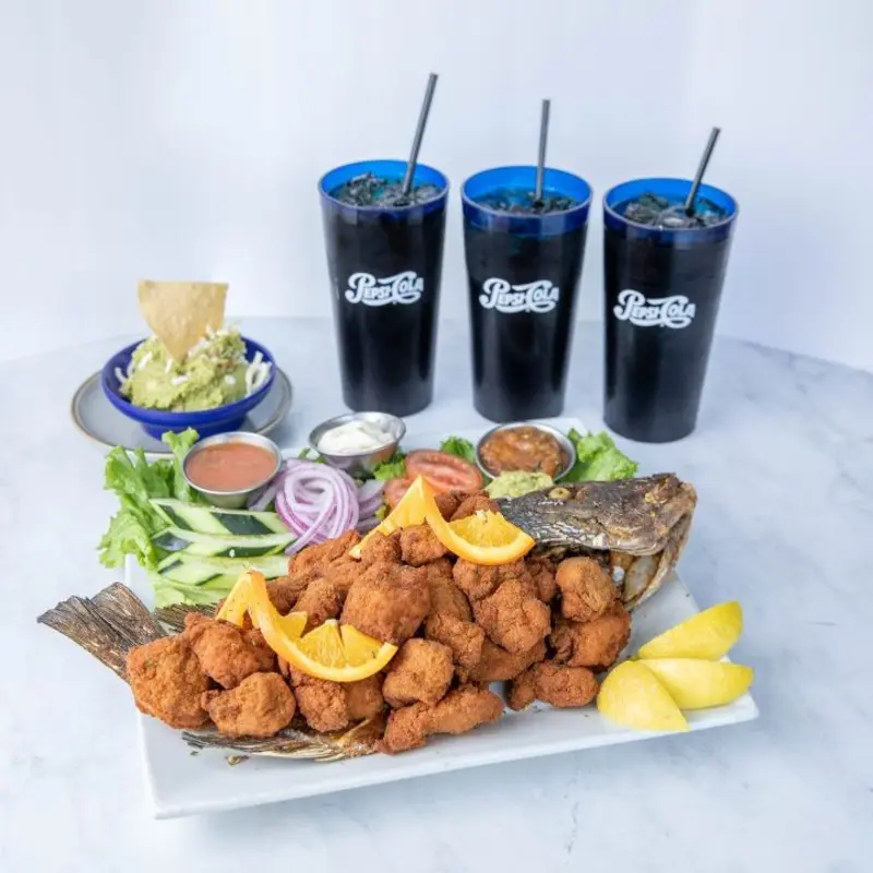 Pargo Frito for Three! at CRUDA Mariscos & Oyster Bar