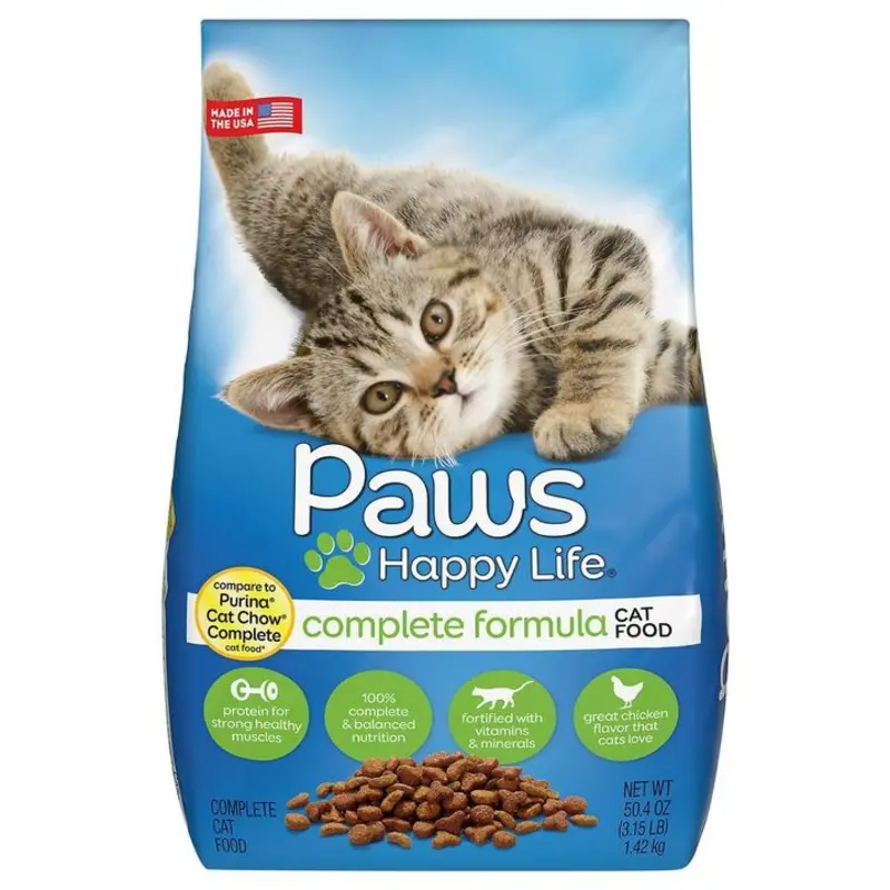 Paws Happy Life Complete Formula Great Chicken Flavor Cat Food