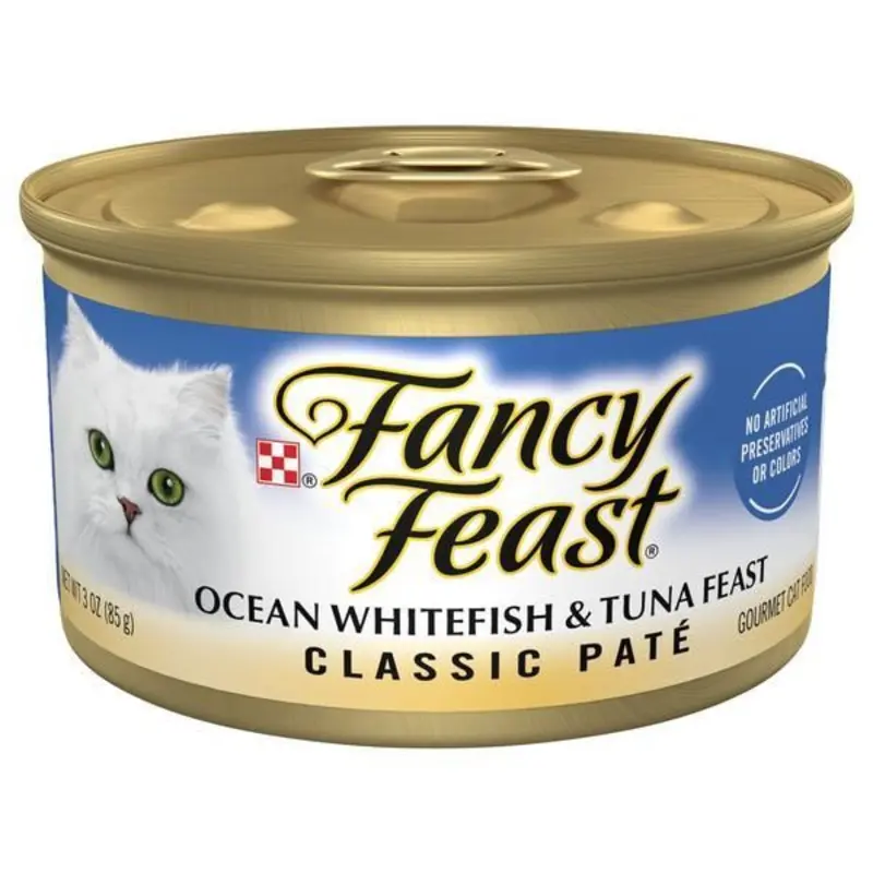 Purina Fancy Feast Classic Pate, Ocean Whitefish & Tuna Feast Cat Food