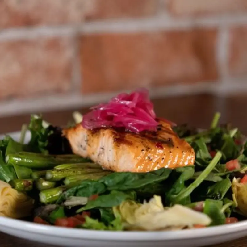 Salmon & Asparagus Salad at Bourbon Bent
