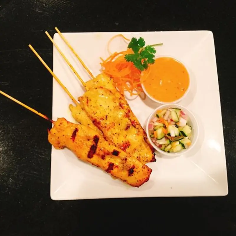 Chicken Satay (4) at Thai Spices AZ 66 south dobson rd. Ste 133