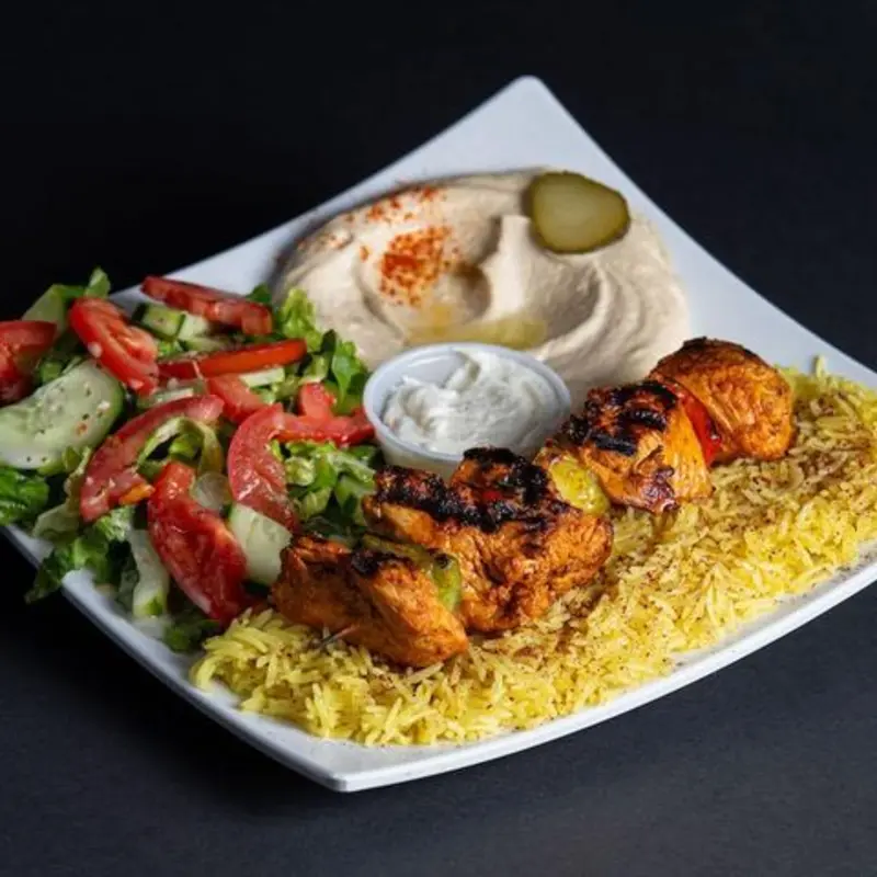 #5 Chicken Kabab Entree at Princess Pita Mediterranean Restaurant and Market - Mesa Branch
