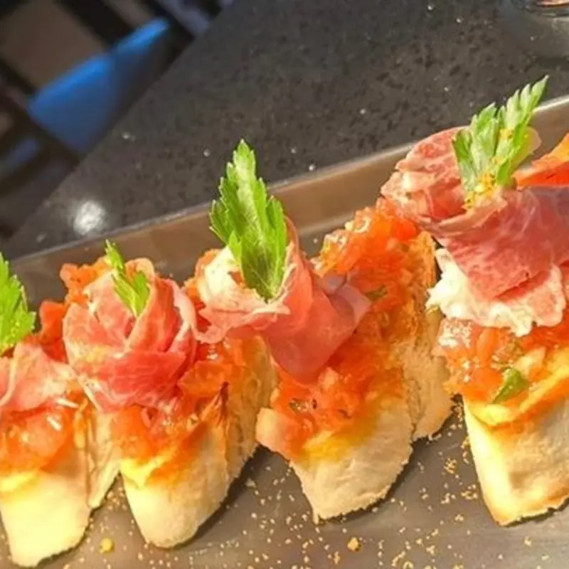 Montadito De Serrano y Burrata at Exxodo Restaurant Closed Account