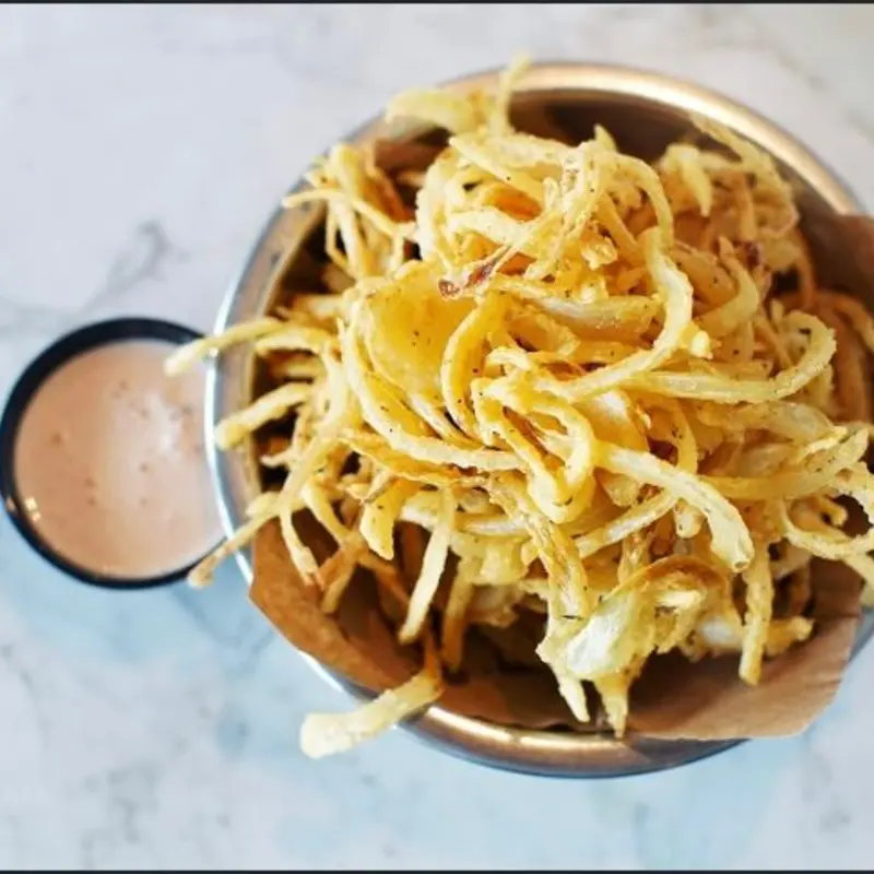 Haystack Onions at Haystacks Burgers - Frisco