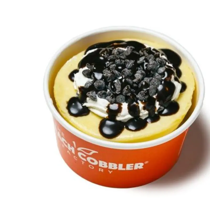Chocolate Chocolate Chip Cheesecake at Peach Cobbler Factory Frisco Square