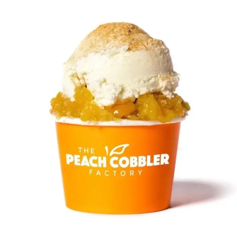 Mango Peach Cobbler at Peach Cobbler Factory Frisco Square