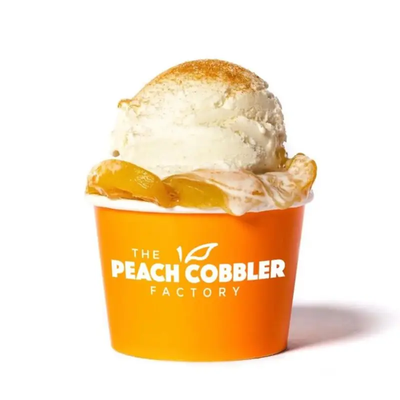 Peach Cobbler at Peach Cobbler Factory Frisco Square