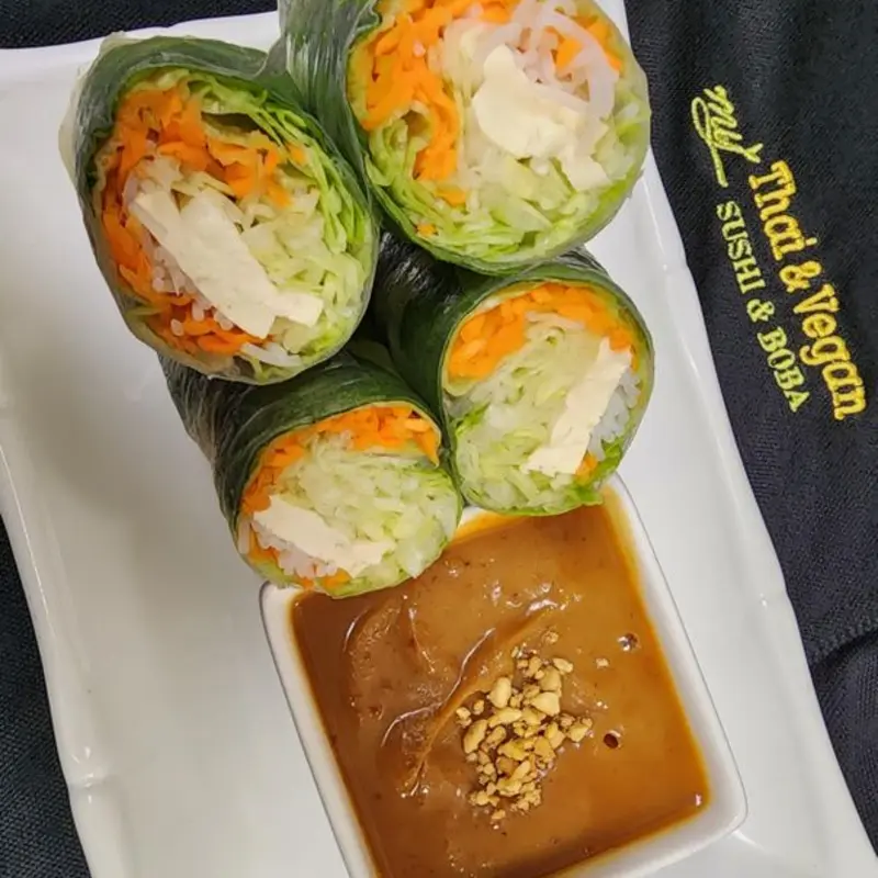Fresh Garden Rolls at My Thai and Vegan - Frisco 6363 Dallas Parkway