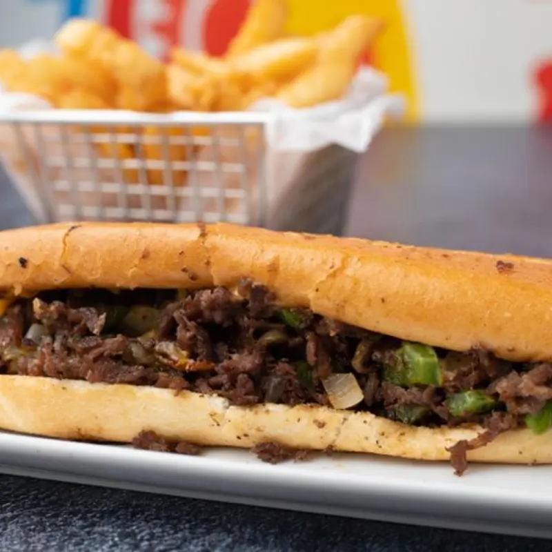 Philly Cheesesteak Sandwich W/ Fries