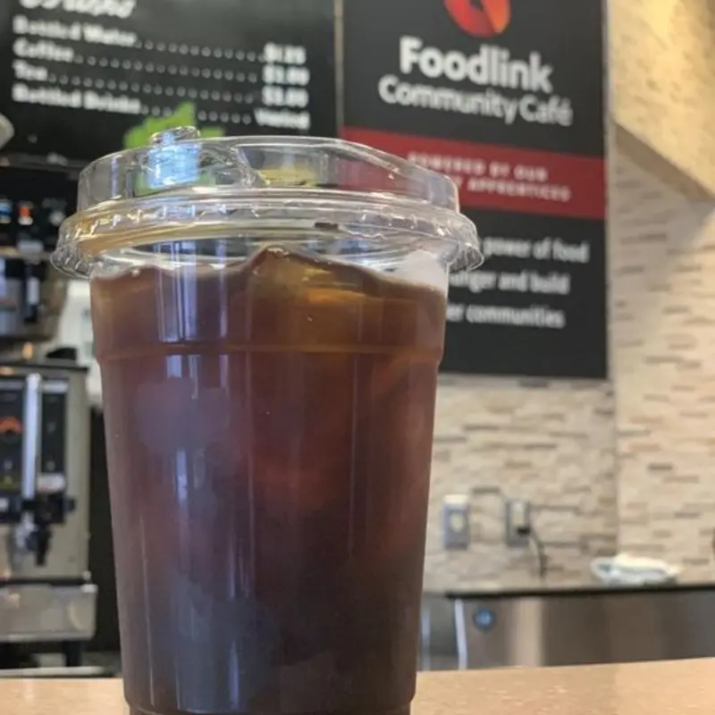 Iced Coffee at Foodlink Community Cafe 115 South Ave