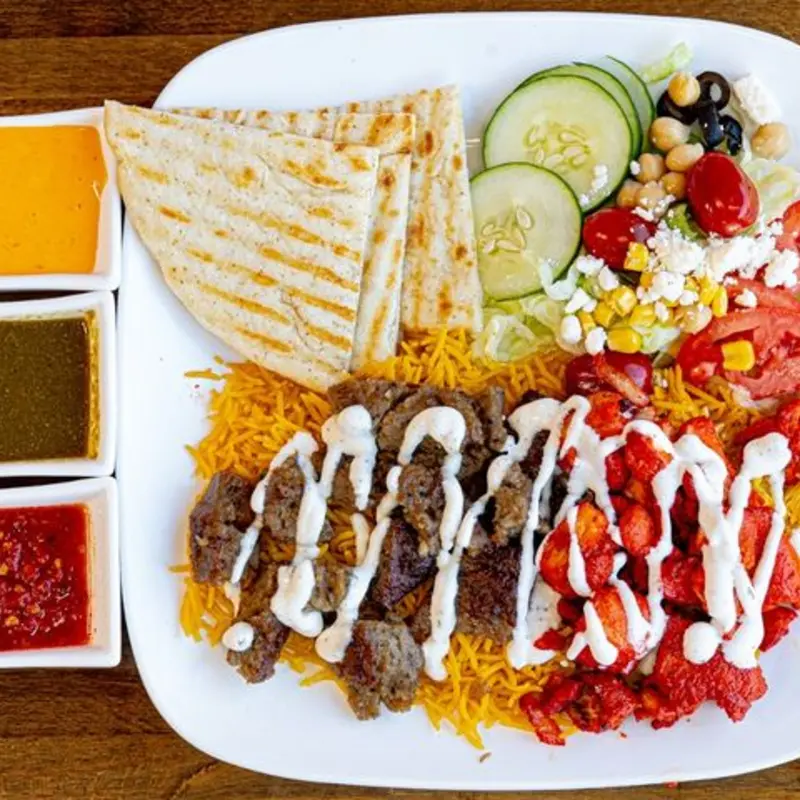 Lamb/Chik Mix Platter at HALAL SPOT 655 Monroe Avenue