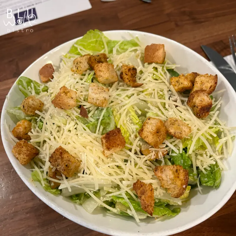 Caesar Salad at Blu Wolf Bistro 657 Park Avenue