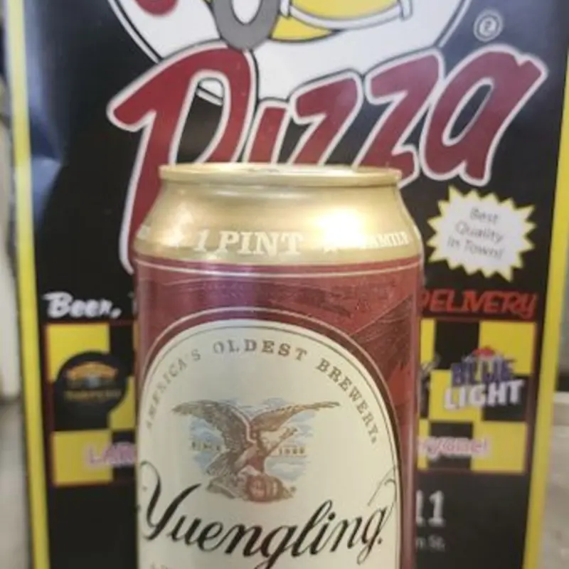 16oz Yuengling at Chester Cab Pizza