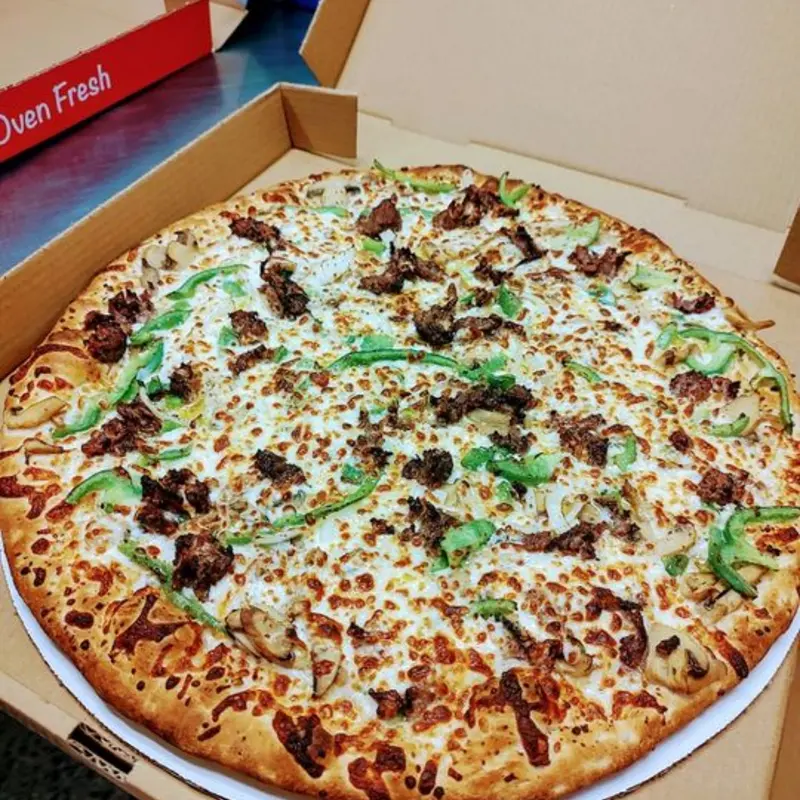 16" GARLIC STEAK PIZZA+ at GULFSIDE PIZZA & SUBS DOWNTOWN CLEARWATER 530 Cleveland Street, Clearwater