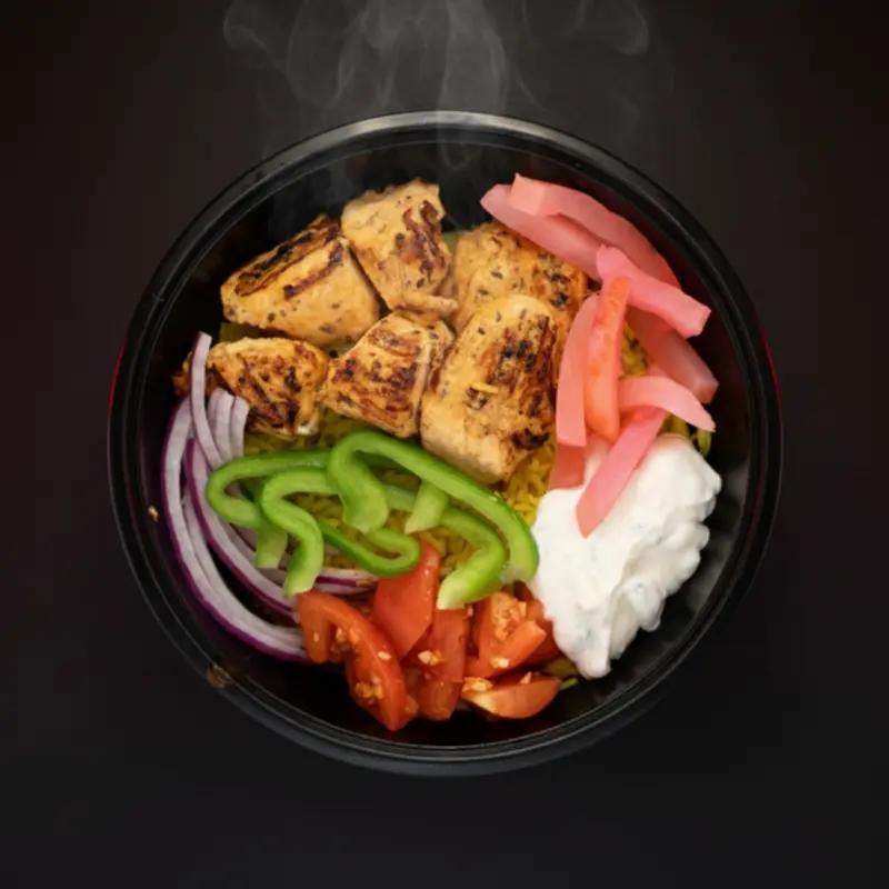Grilled chicken kabab at Uncle’s Mediterranean-American Fusion