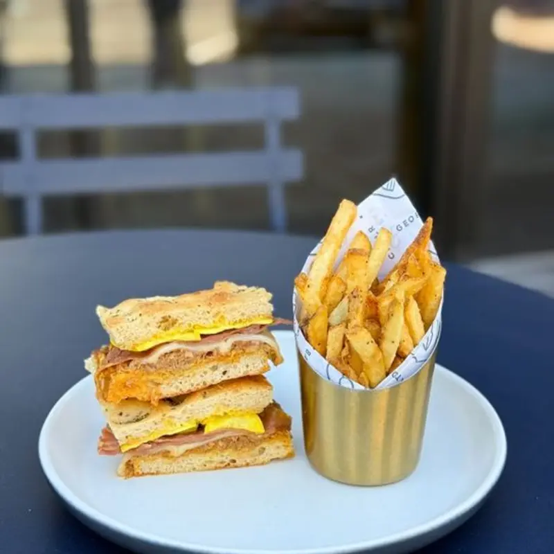 Pressed Pork & Prosciutto Sandwhich at George & Gather