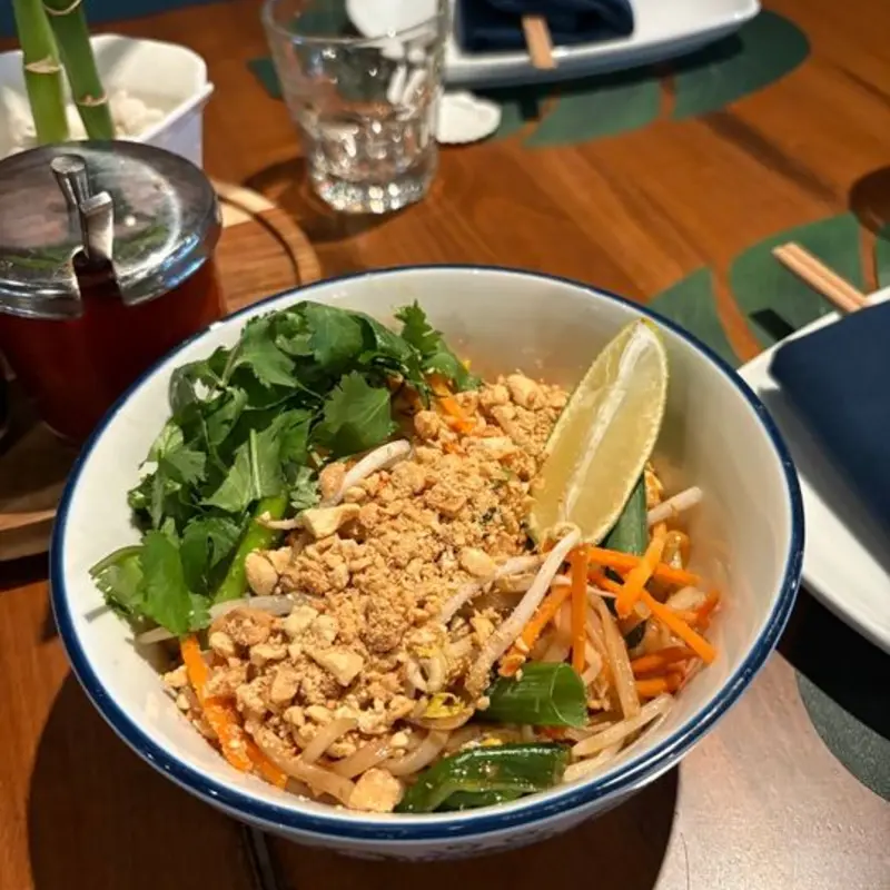 Chicken Pad Thai Noodles at PJK Neighborhood Chinese