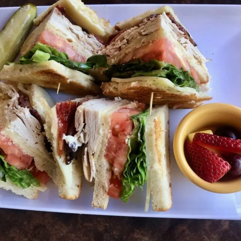 Turkey, Bacon, Swiss Club Sandwich