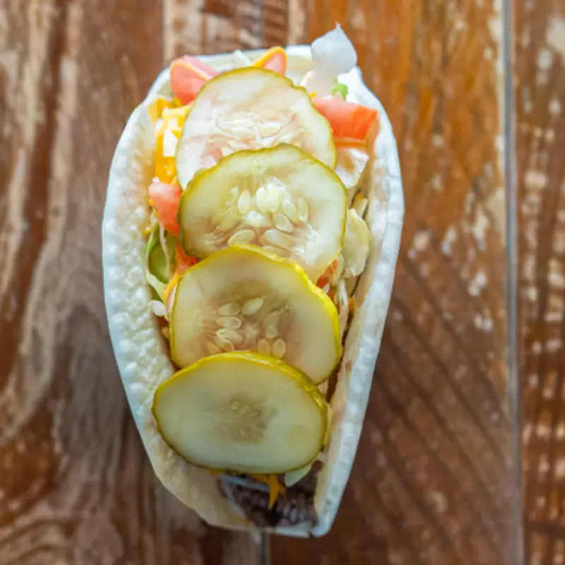 Cheeseburger Taco at Tacos & Tequila - Davis