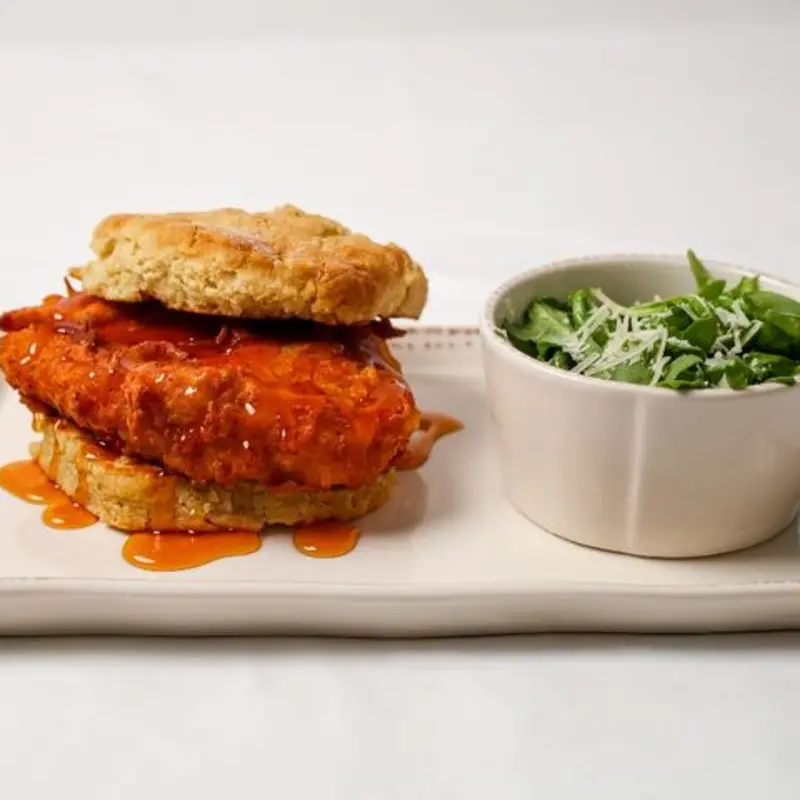 Crispy Chicken Biscuit at The Breakfast Company Downtown