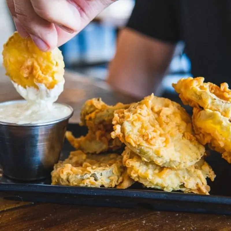 PBR Fried Pickles at Food + Beer - Rosemary